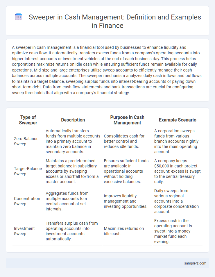 Sweeper in Cash Management: Definition and Examples in Finance