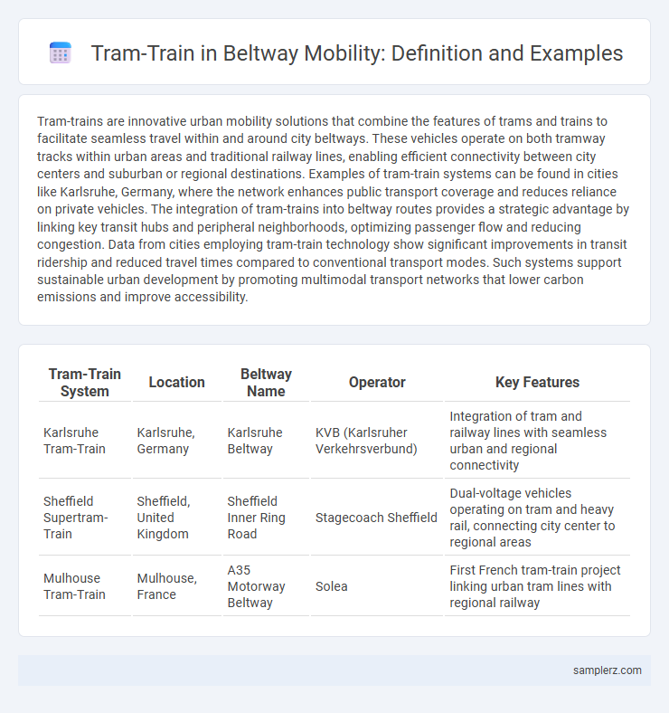 Tram-Train in Beltway Mobility: Definition and Examples
