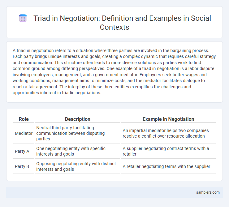 Triad in Negotiation: Definition and Examples in Social Contexts