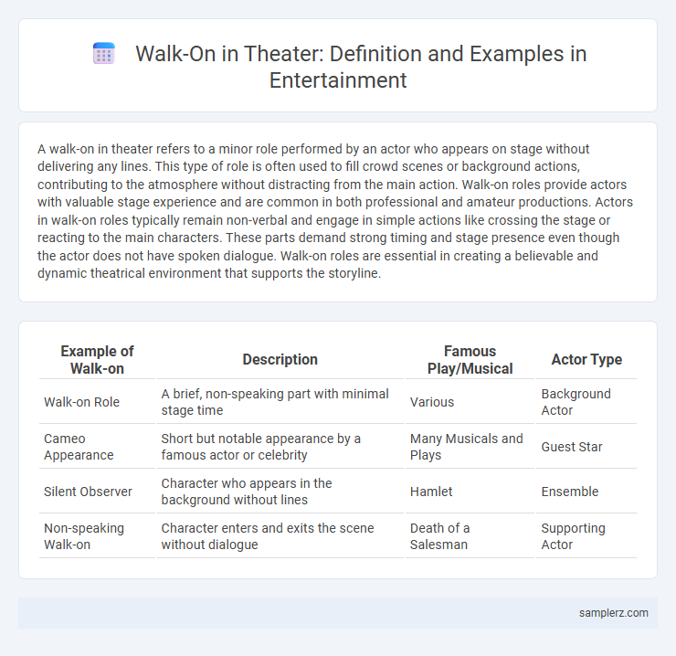 Walk-On in Theater: Definition and Examples in Entertainment