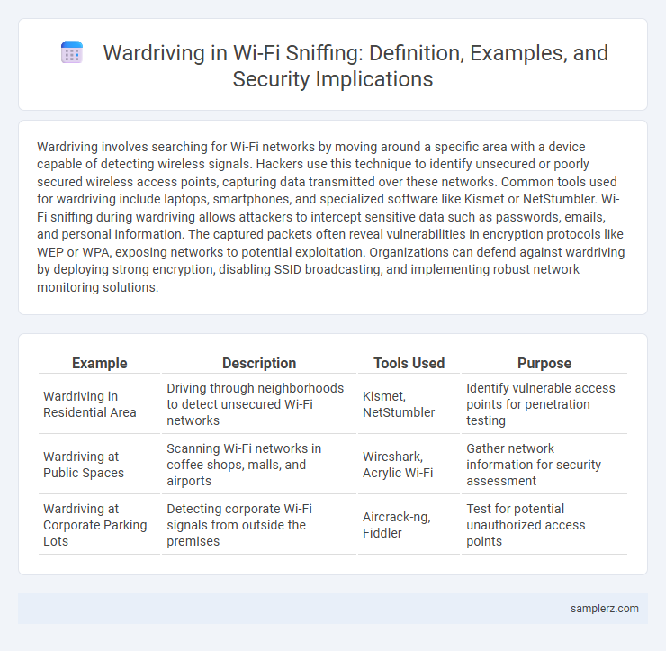 Wardriving in Wi-Fi Sniffing: Definition, Examples, and Security Implications