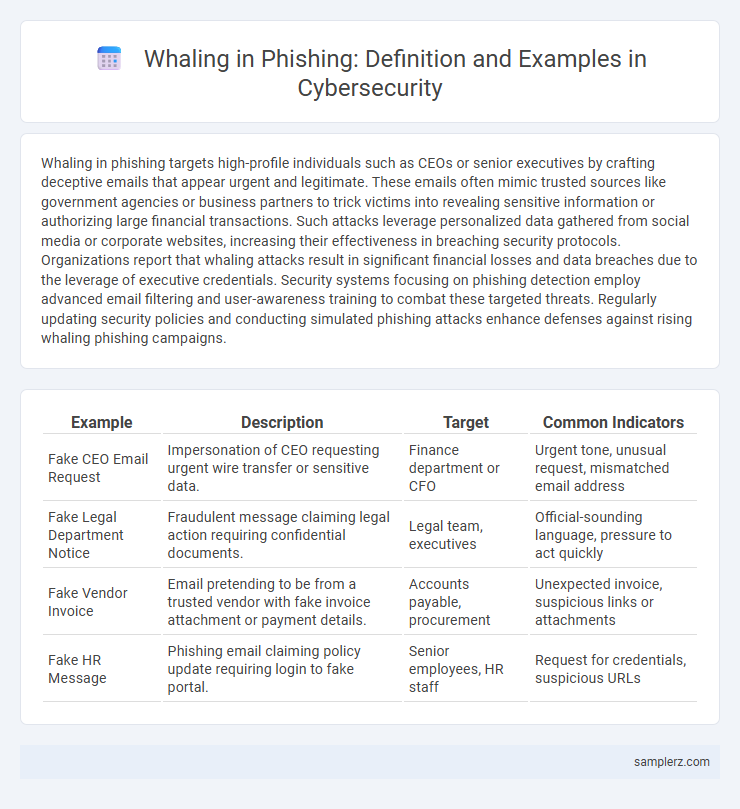Whaling in Phishing: Definition and Examples in Cybersecurity