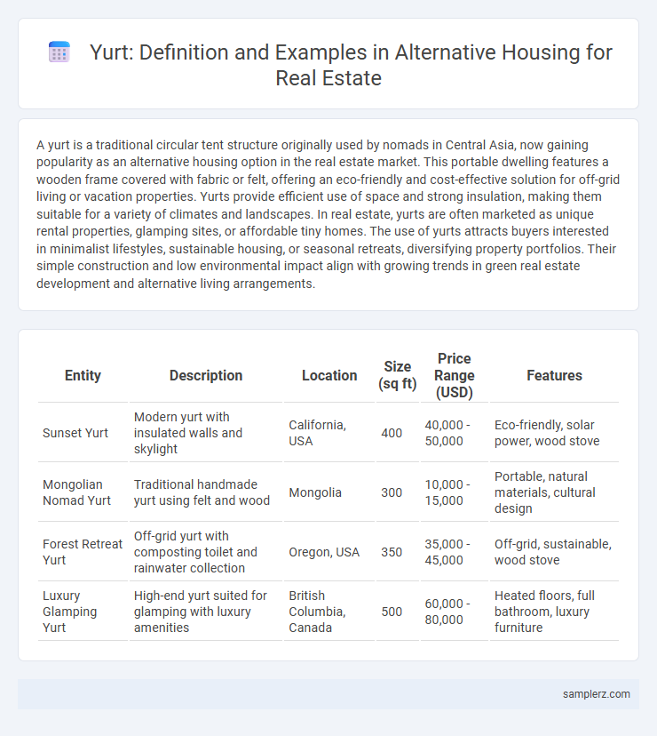 Yurt: Definition and Examples in Alternative Housing for Real Estate