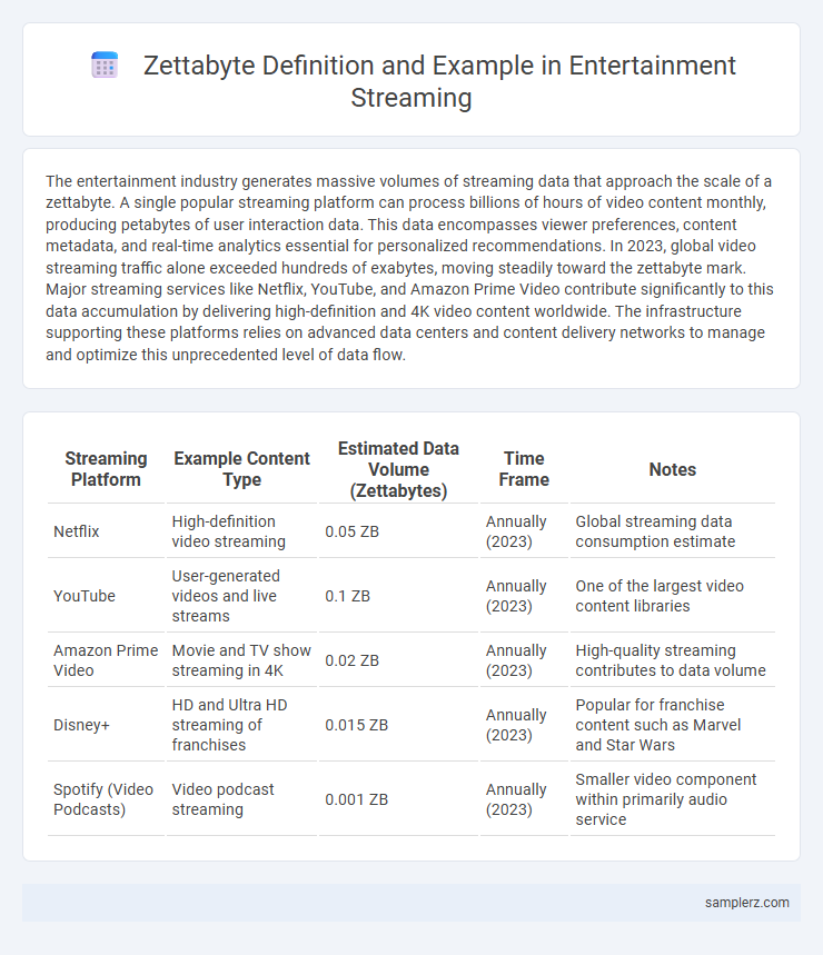 Zettabyte Definition and Example in Entertainment Streaming