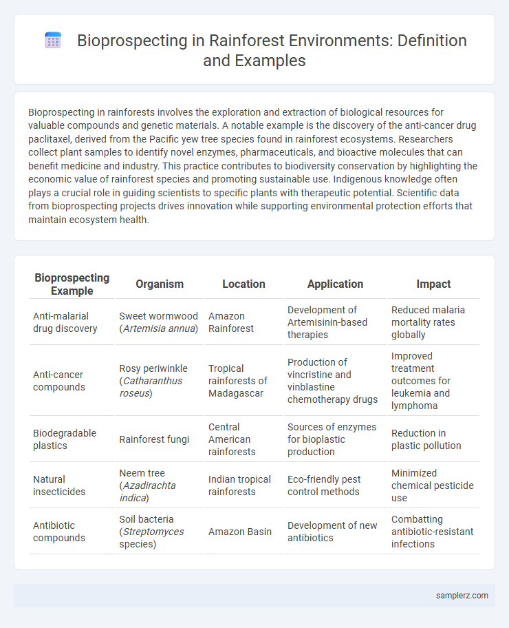 Bioprospecting in Rainforest Environments: Definition and Examples