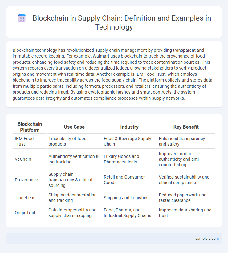 Blockchain in Supply Chain: Definition and Examples in Technology
