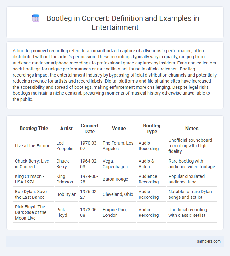 Bootleg in Concert: Definition and Examples in Entertainment