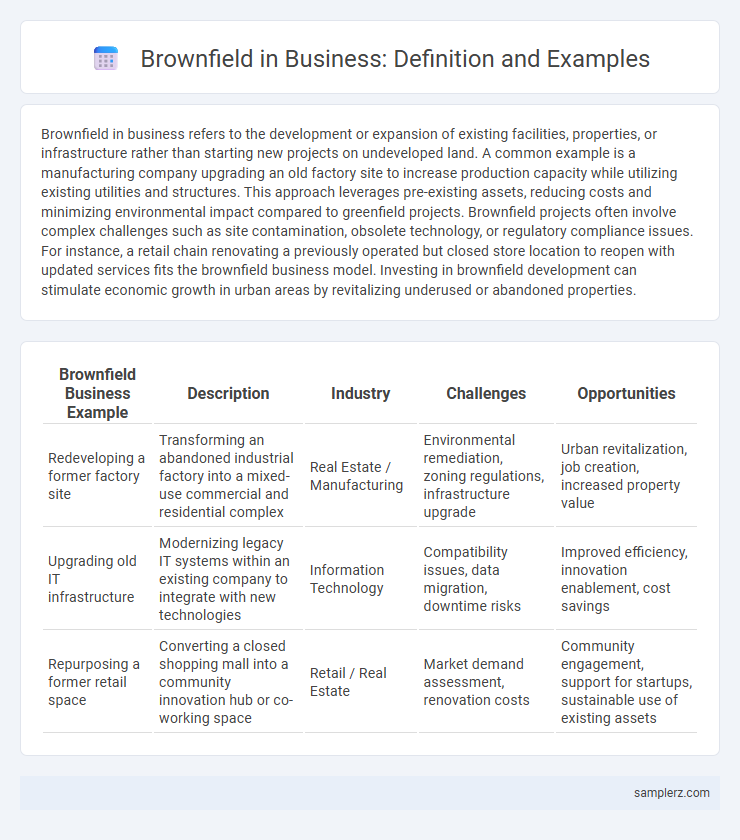 Brownfield in Business: Definition and Examples