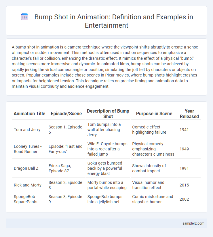 Bump Shot in Animation: Definition and Examples in Entertainment