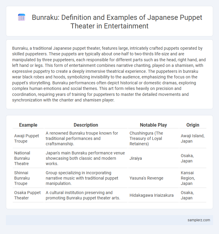 Bunraku: Definition and Examples of Japanese Puppet Theater in Entertainment