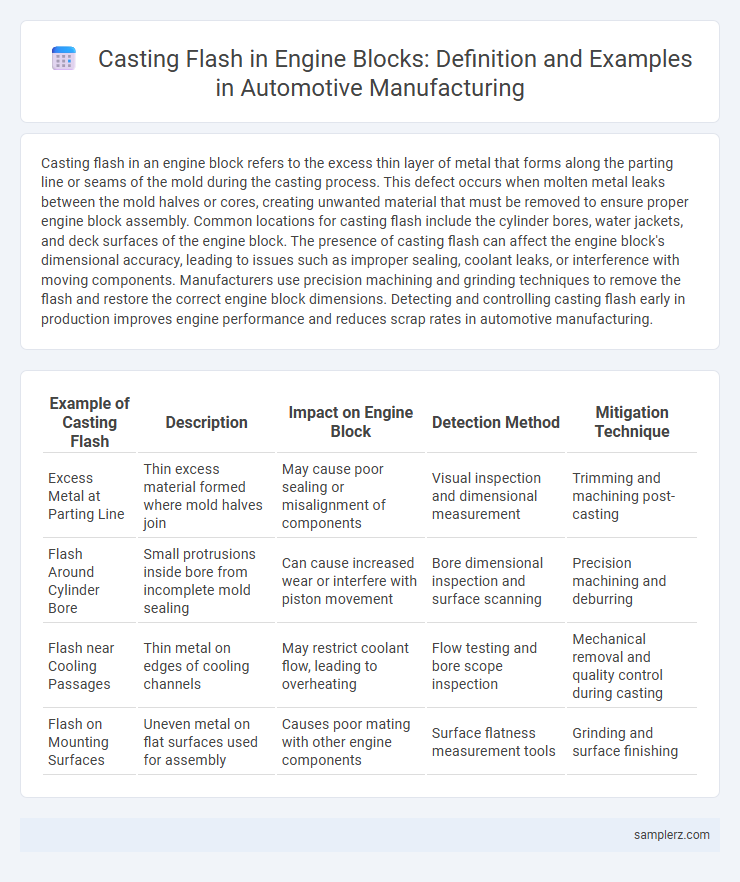 Casting Flash in Engine Blocks: Definition and Examples in Automotive Manufacturing