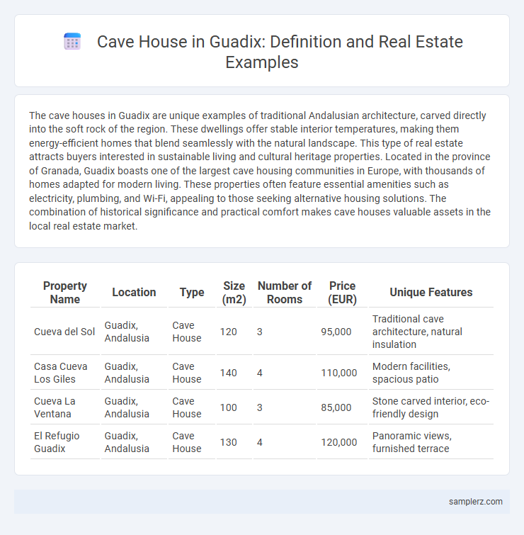 Cave House in Guadix: Definition and Real Estate Examples