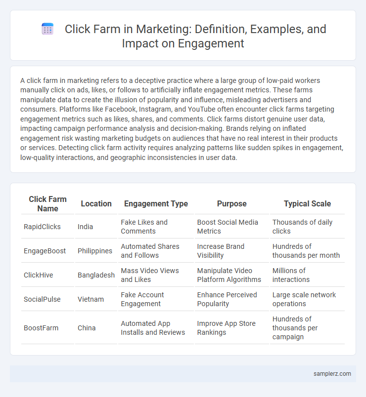 Click Farm in Marketing: Definition, Examples, and Impact on Engagement