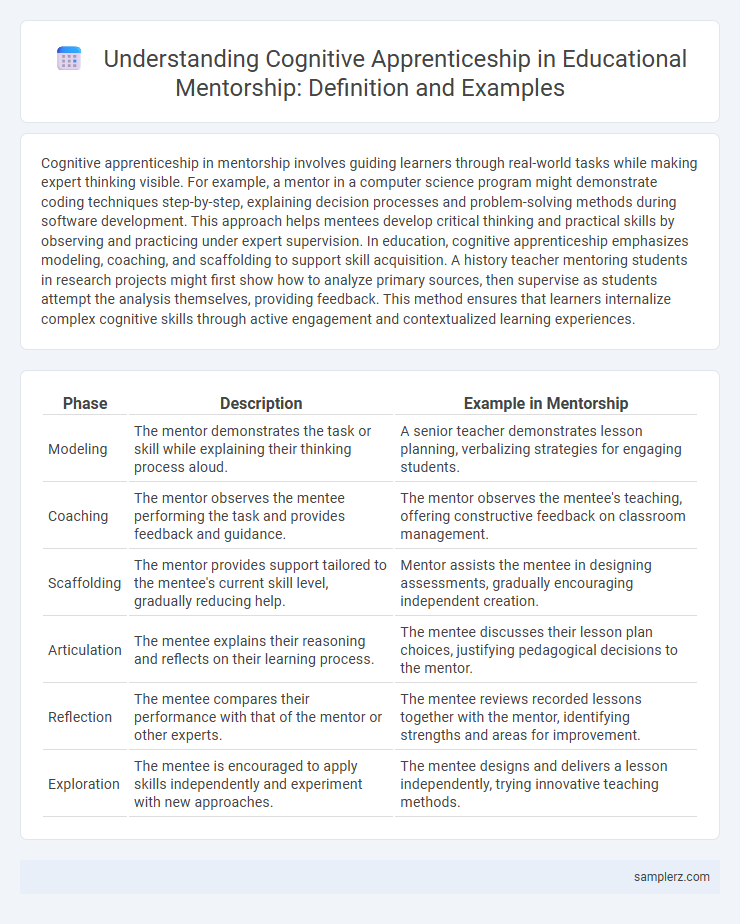 Understanding Cognitive Apprenticeship in Educational Mentorship: Definition and Examples