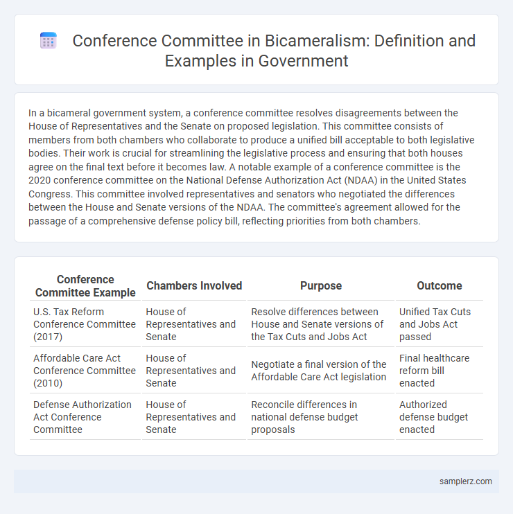 Conference Committee in Bicameralism: Definition and Examples in Government