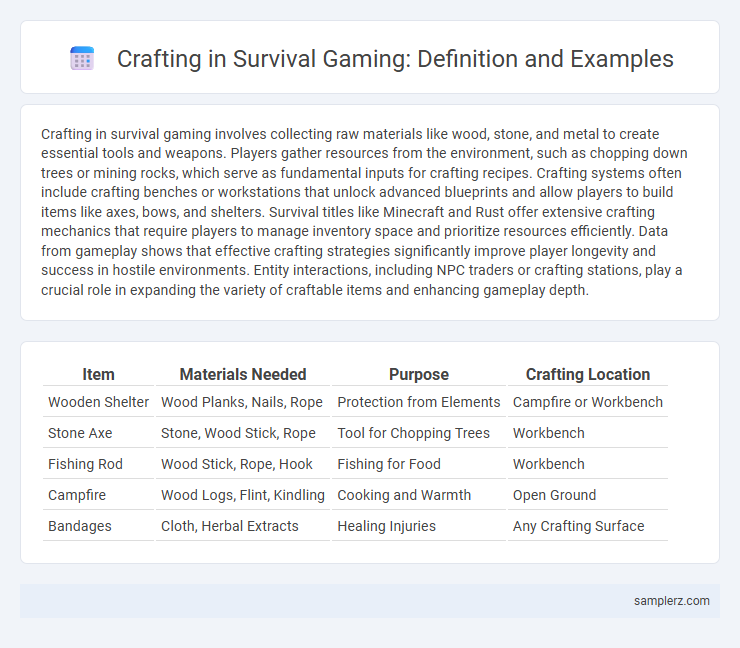 Crafting in Survival Gaming: Definition and Examples