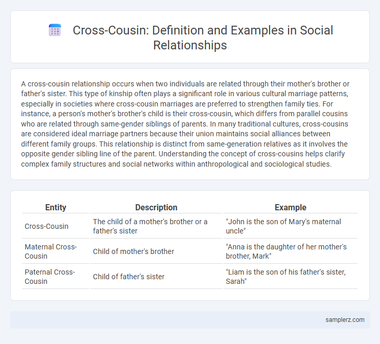 Cross-Cousin: Definition and Examples in Social Relationships