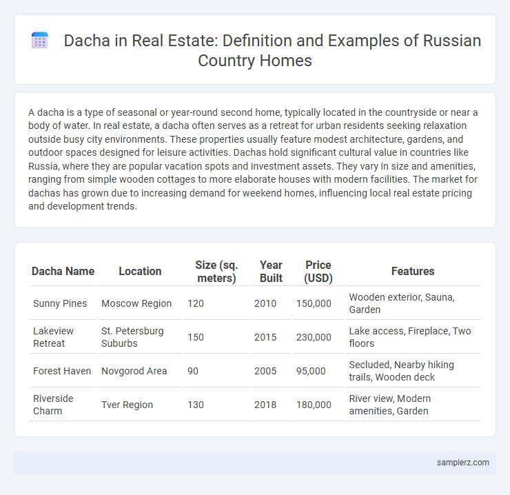 Dacha in Real Estate: Definition and Examples of Russian Country Homes