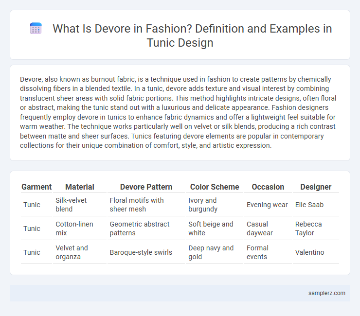 What Is Devore in Fashion? Definition and Examples in Tunic Design