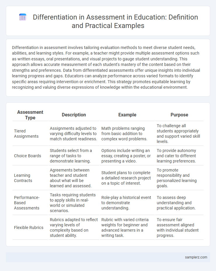 Differentiation in Assessment in Education: Definition and Practical Examples