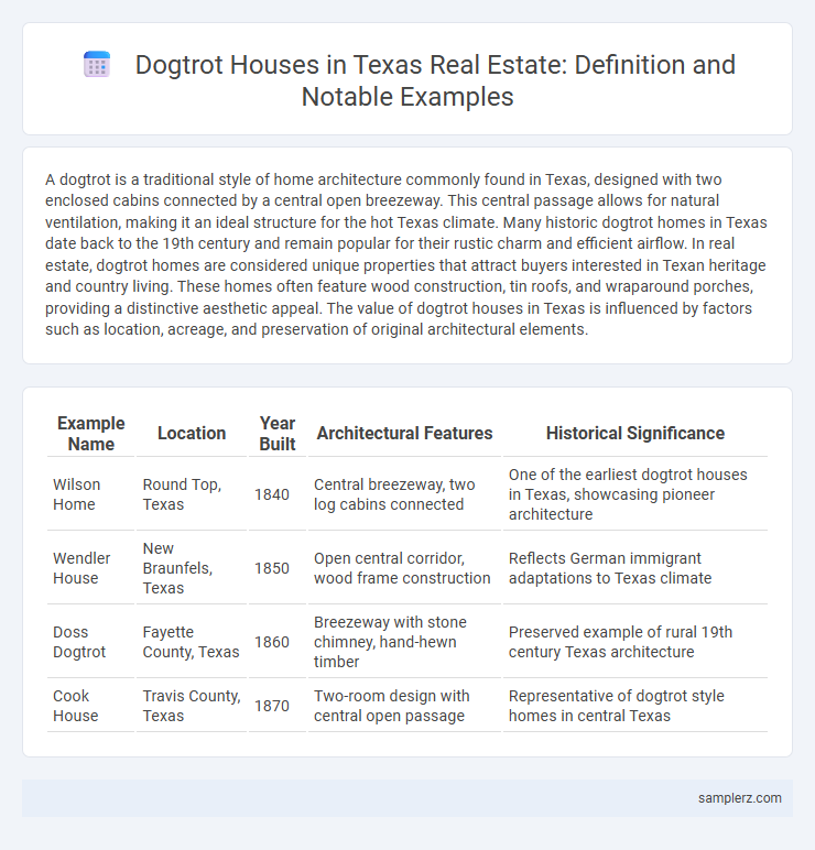 Dogtrot Houses in Texas Real Estate: Definition and Notable Examples