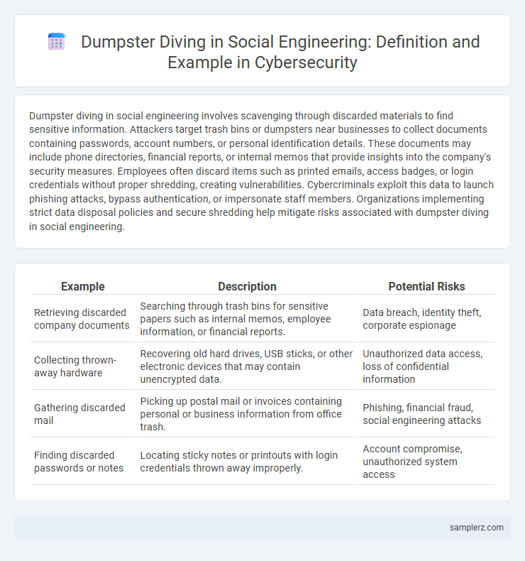 Dumpster Diving in Social Engineering: Definition and Example in Cybersecurity