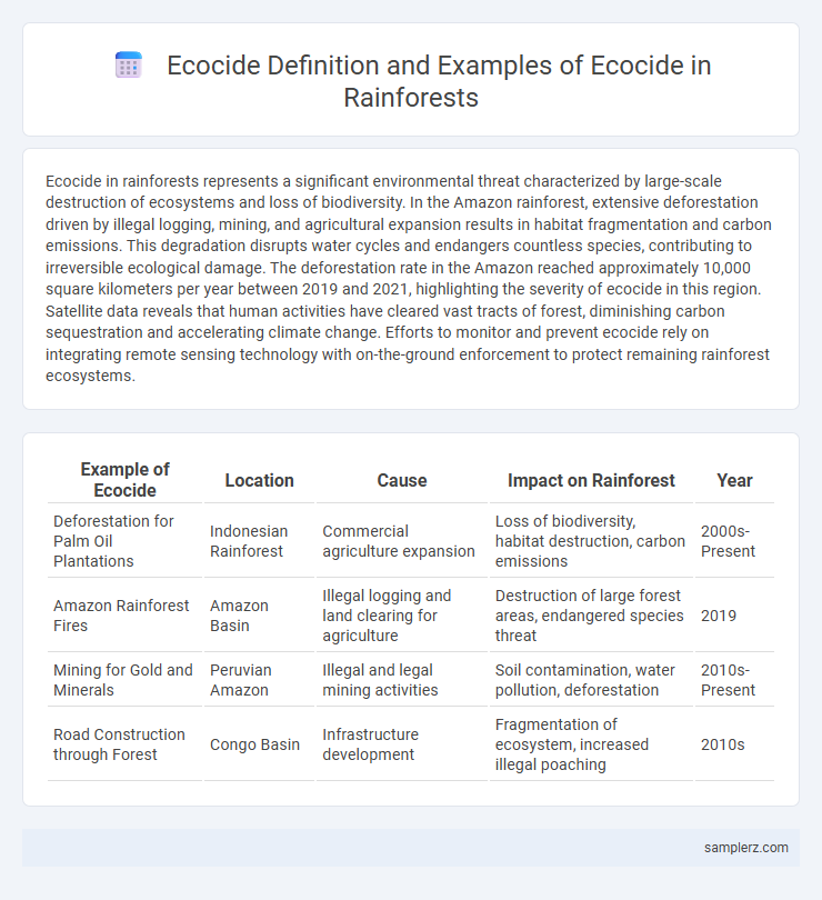 Ecocide Definition and Examples of Ecocide in Rainforests