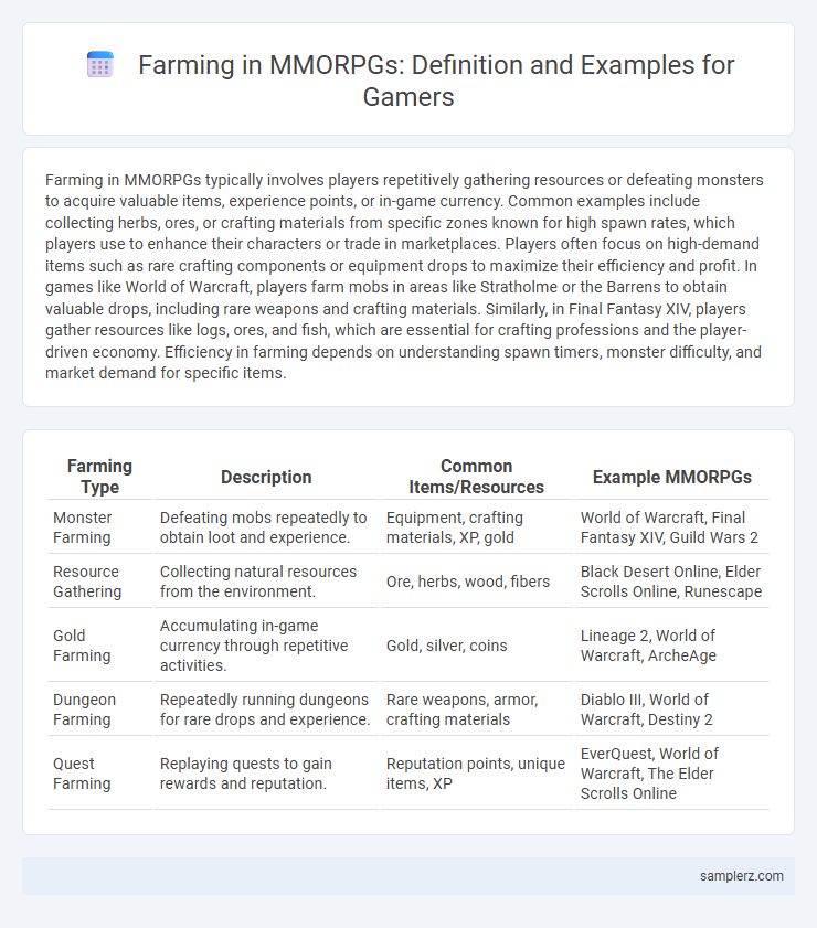 Farming in MMORPGs: Definition and Examples for Gamers