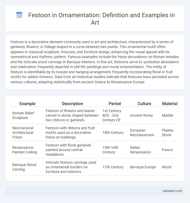Festoon in Ornamentation: Definition and Examples in Art