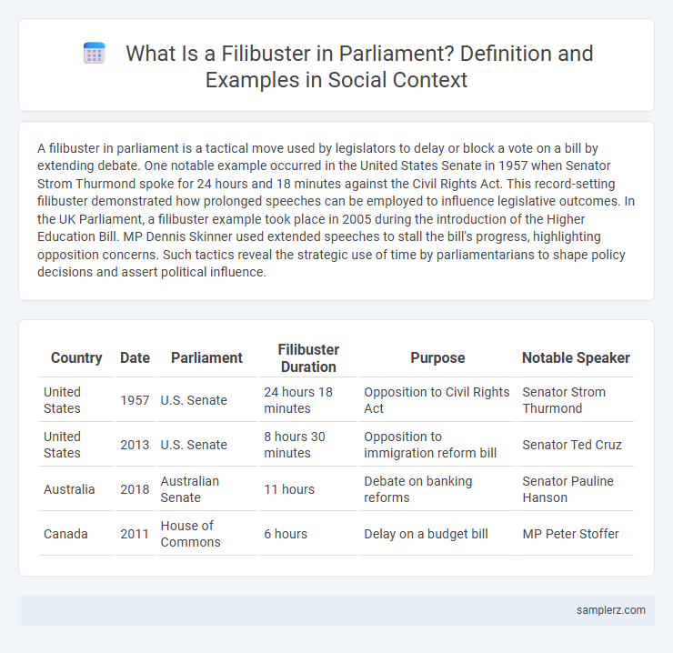 What Is a Filibuster in Parliament? Definition and Examples in Social Context
