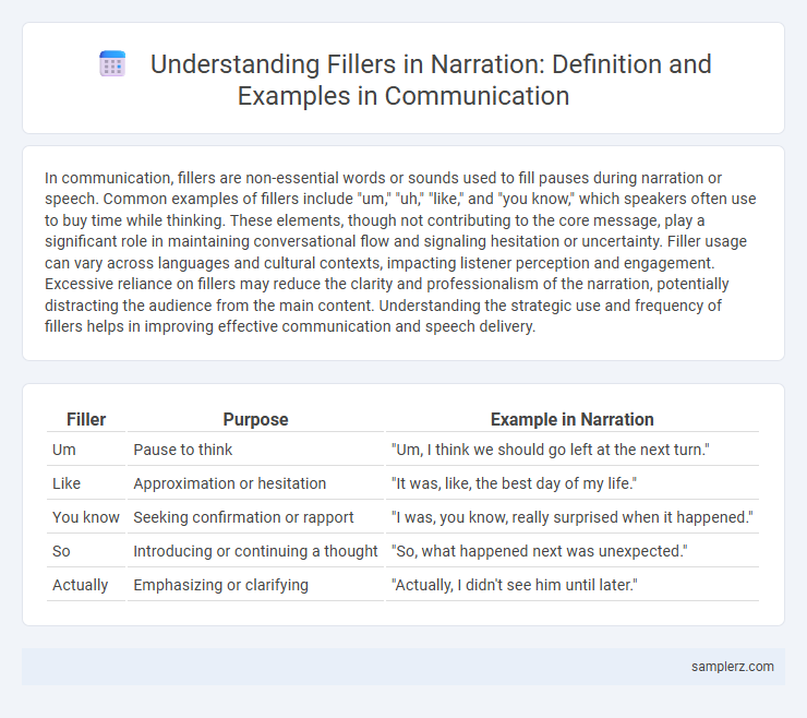 Understanding Fillers in Narration: Definition and Examples in Communication