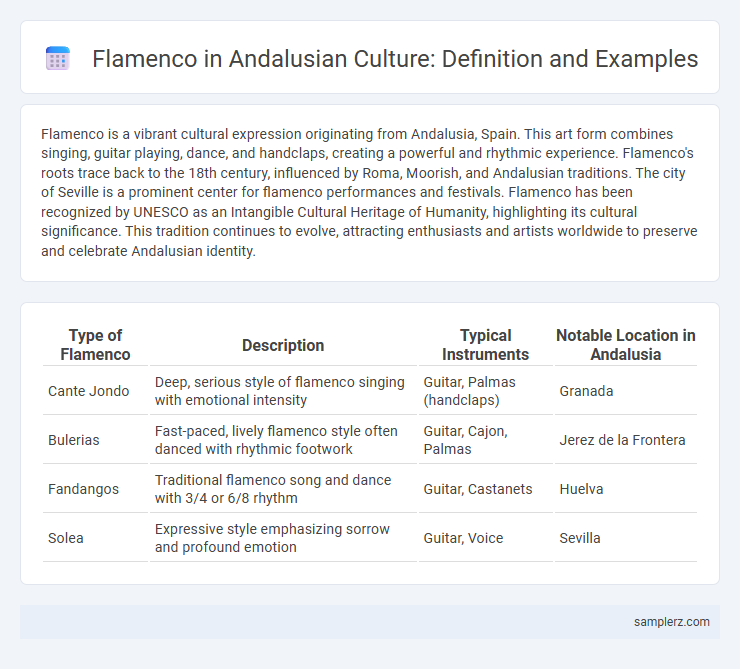 Flamenco in Andalusian Culture: Definition and Examples