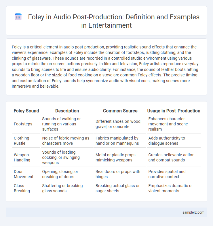 Foley in Audio Post-Production: Definition and Examples in Entertainment