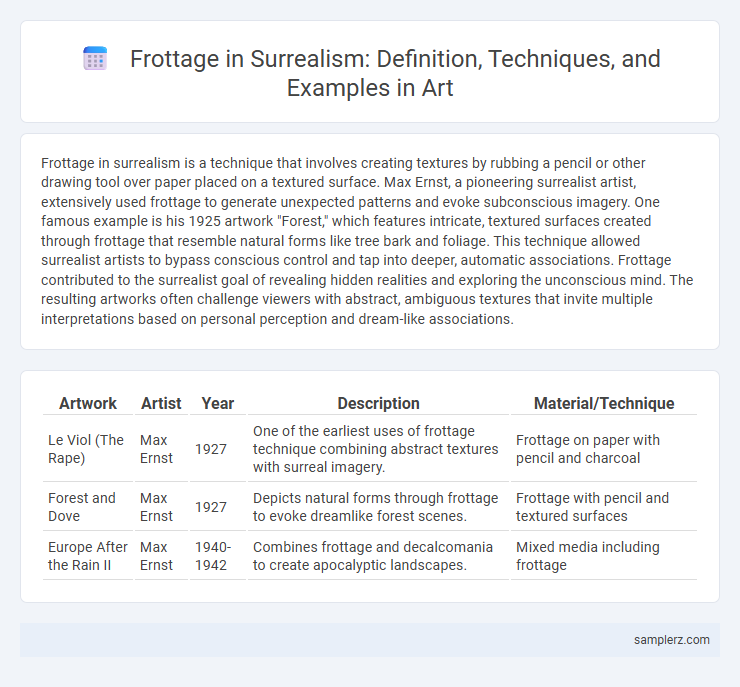 Frottage in Surrealism: Definition, Techniques, and Examples in Art