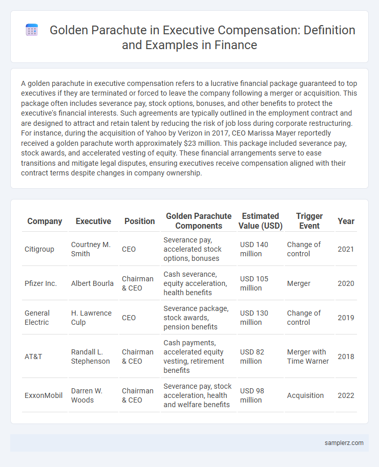 Golden Parachute in Executive Compensation: Definition and Examples in Finance