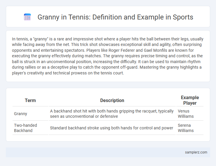 Granny in Tennis: Definition and Example in Sports