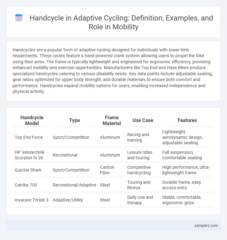 Handcycle in Adaptive Cycling: Definition, Examples, and Role in Mobility