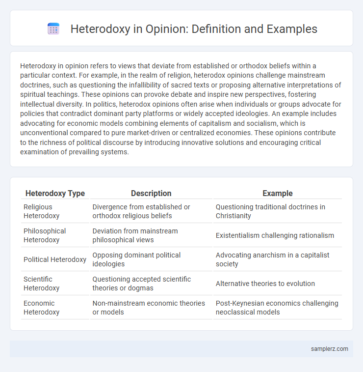 Heterodoxy in Opinion: Definition and Examples