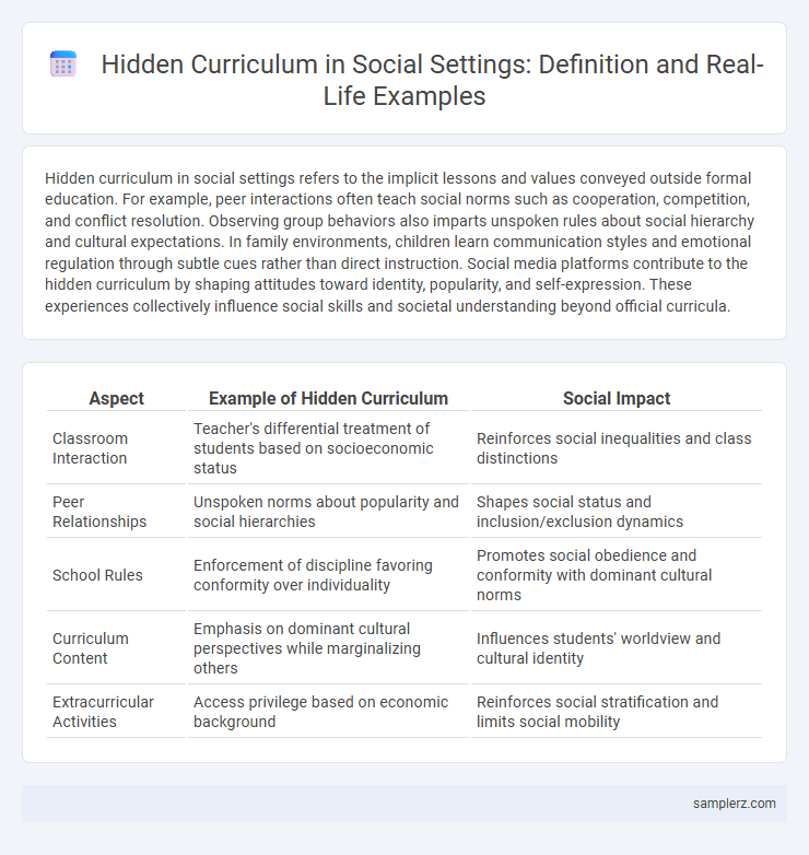Hidden Curriculum in Social Settings: Definition and Real-Life Examples
