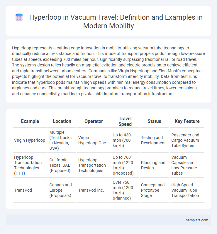 Hyperloop in Vacuum Travel: Definition and Examples in Modern Mobility