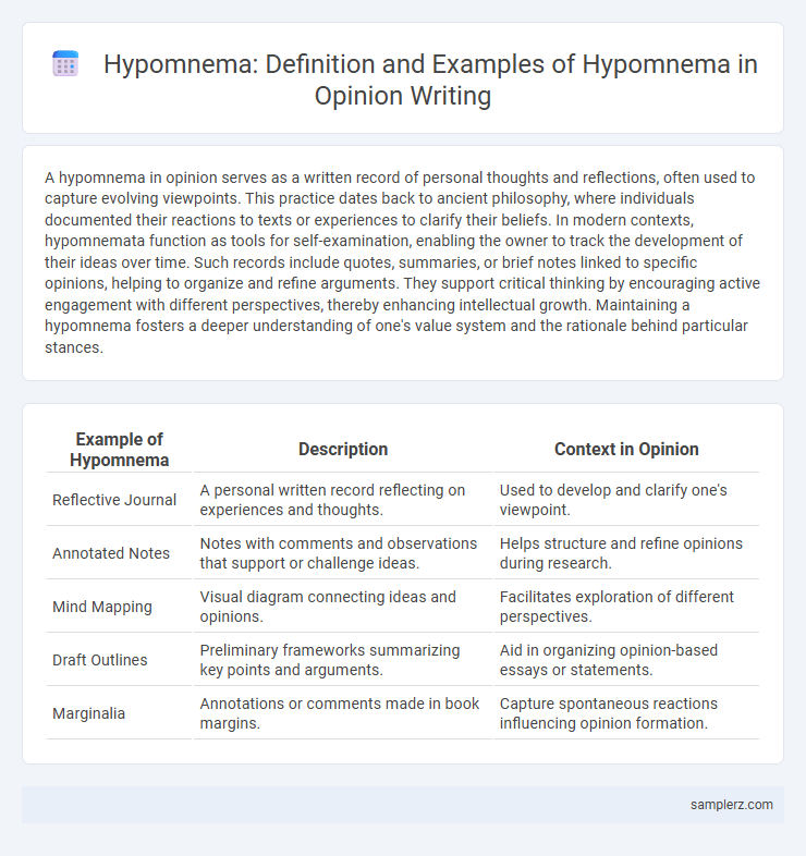 Hypomnema: Definition and Examples of Hypomnema in Opinion Writing
