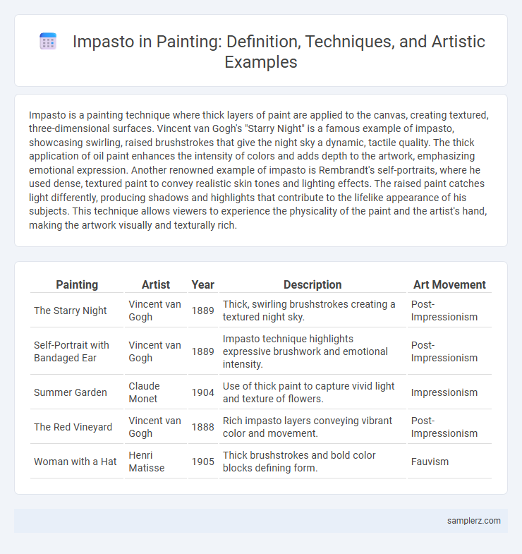 Impasto in Painting: Definition, Techniques, and Artistic Examples