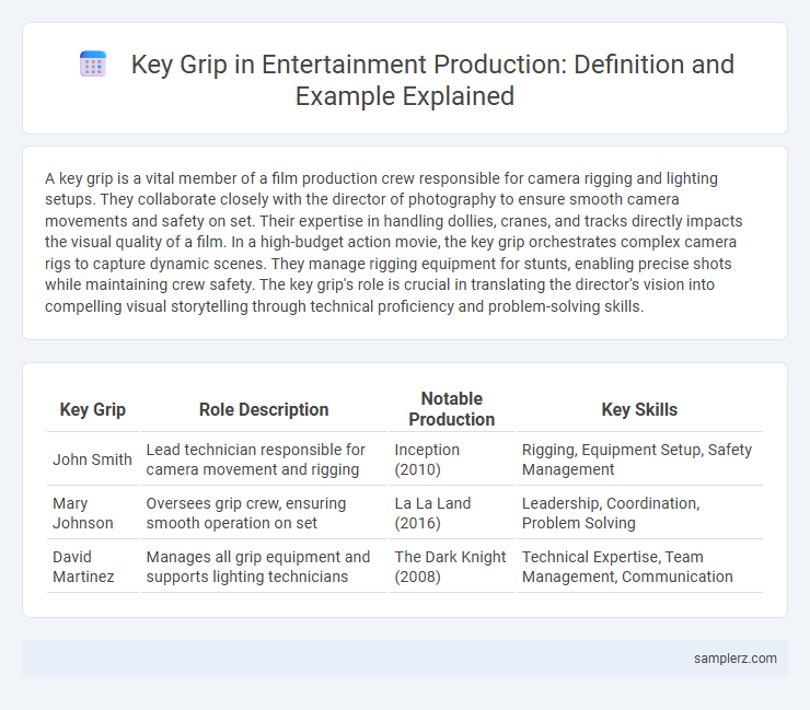 Key Grip in Entertainment Production: Definition and Example Explained