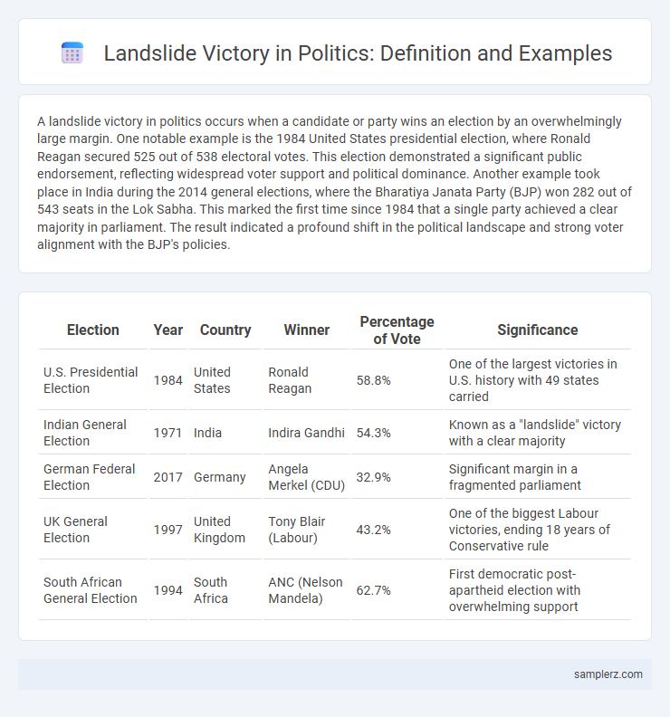 Landslide Victory in Politics: Definition and Examples