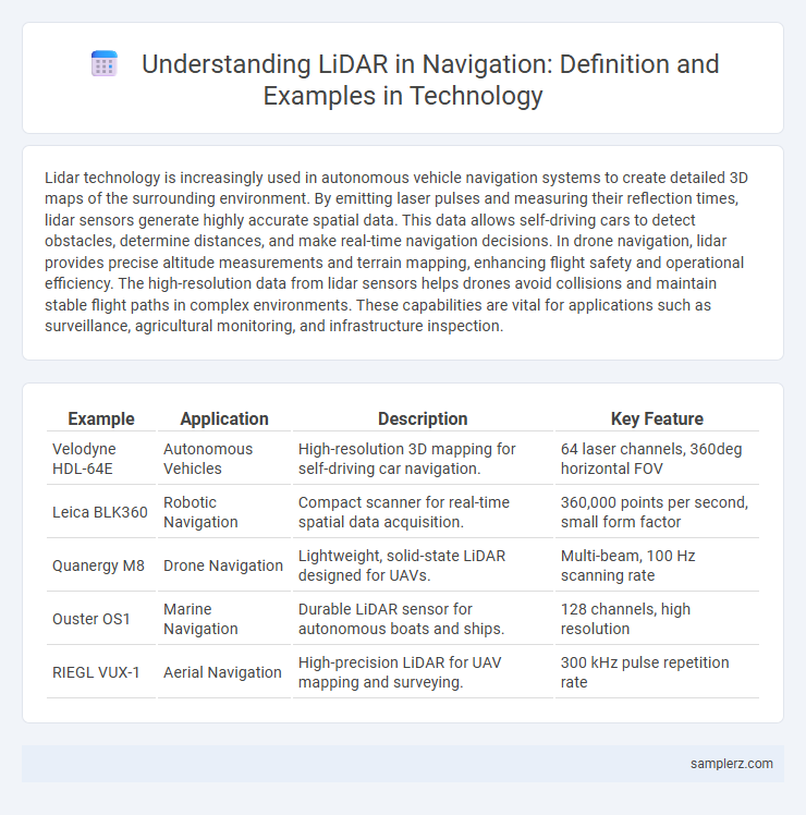 Understanding LiDAR in Navigation: Definition and Examples in Technology