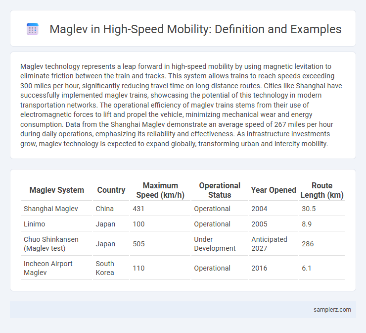 Maglev in High-Speed Mobility: Definition and Examples