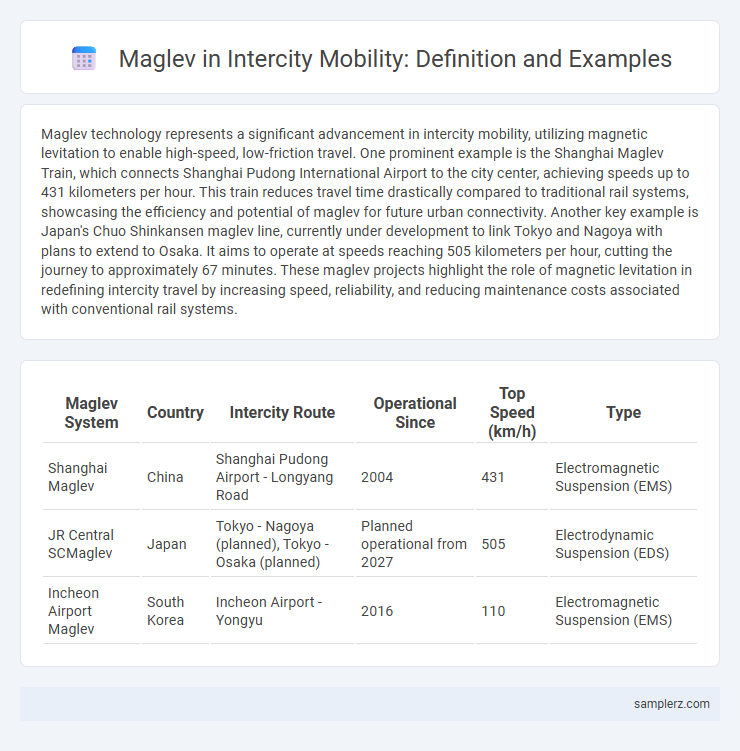 Maglev in Intercity Mobility: Definition and Examples