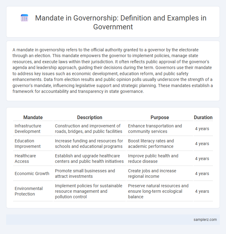 Mandate in Governorship: Definition and Examples in Government