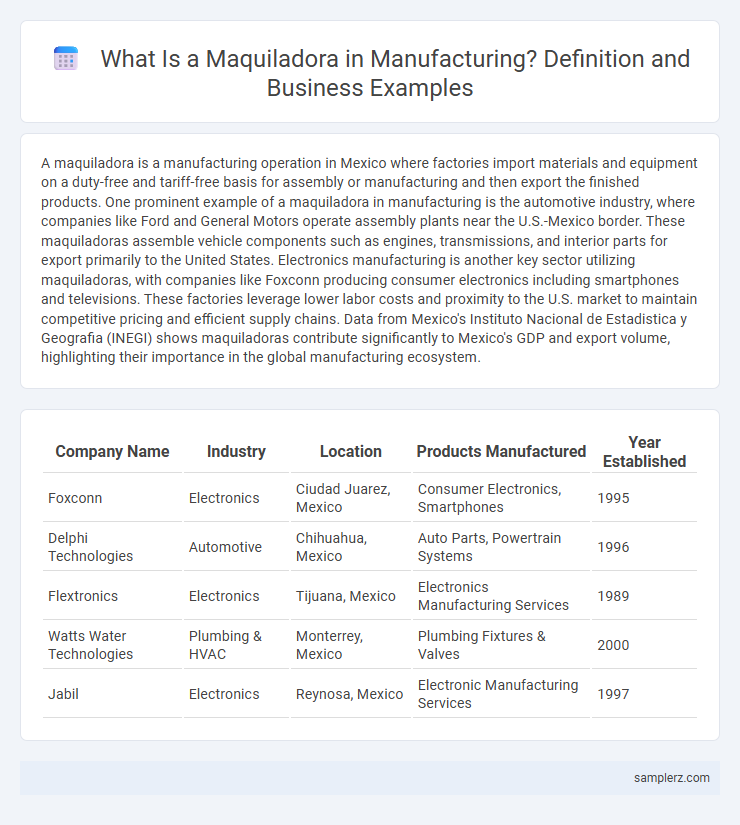 What Is a Maquiladora in Manufacturing? Definition and Business Examples