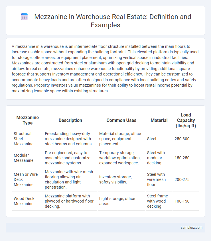 Mezzanine in Warehouse Real Estate: Definition and Examples